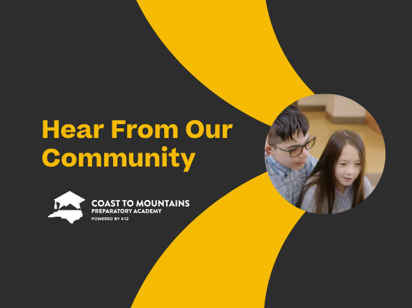 Banner that says hear form our community